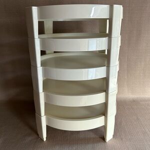 Tupperware Divide A Rack - Pie Cake Stackers (5) - Vintage Almond Cream 511